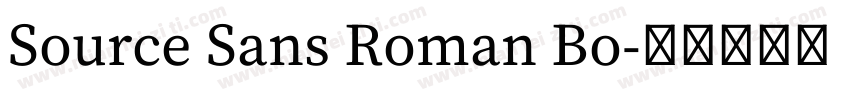 Source Sans Roman Bo字体转换